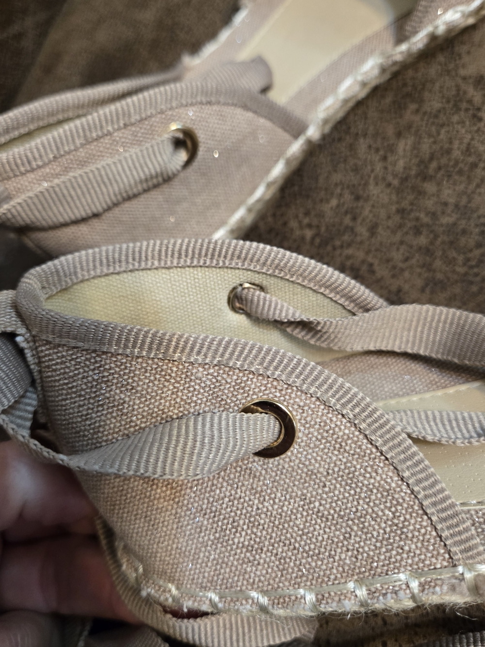 BF Betani Women’s Espadrille Wedge Sandals - Taupe Size 6.5 - Picture 7 of 16